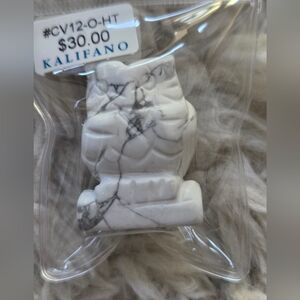 White Marble Owl Figurine